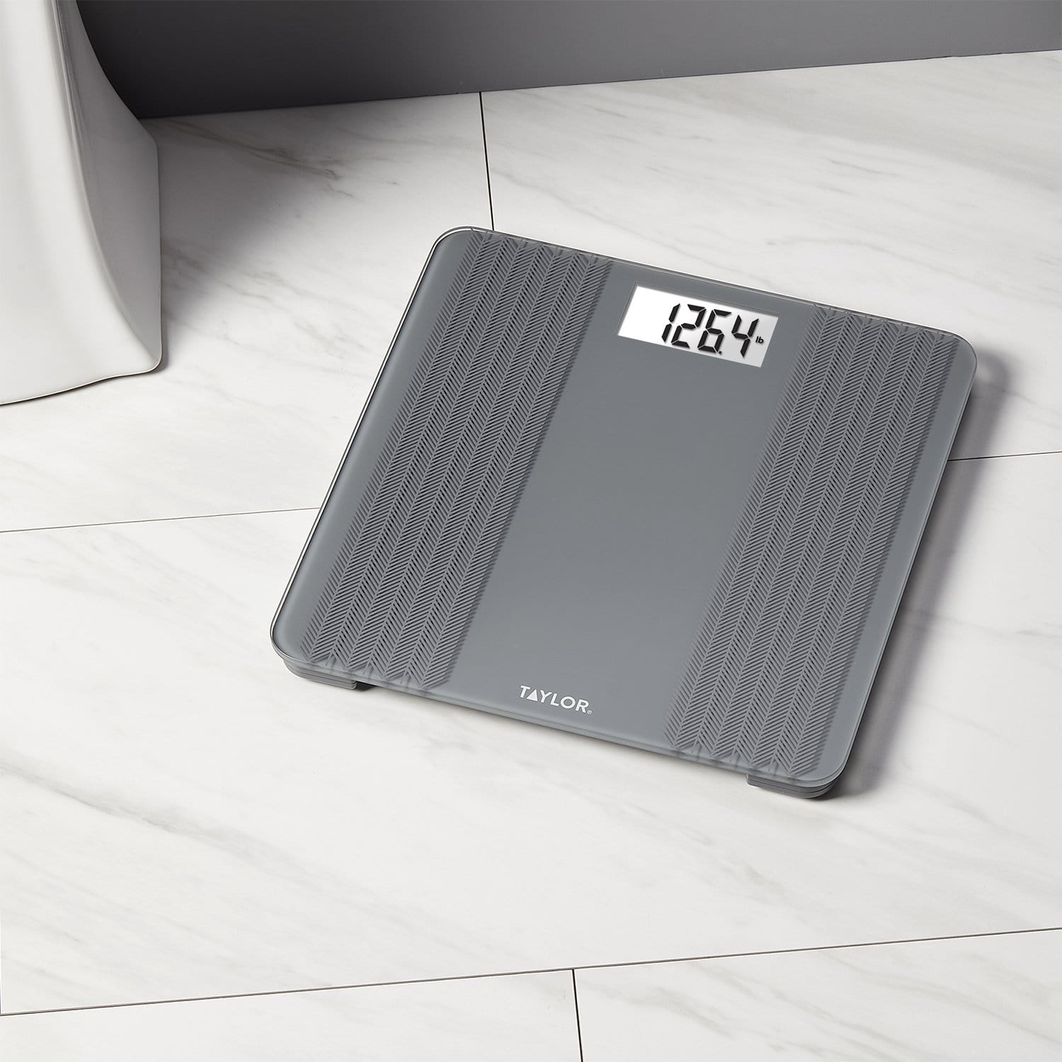 Premium Digital Glass Scale with Textured Herringbone Design - Accurate Kitchen & Jewelry Scale for Cooking, Baking, and Precious Gem Measurement