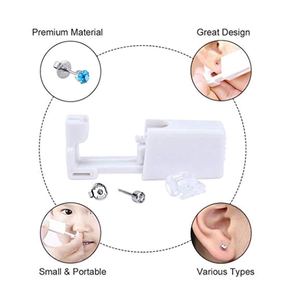 Disposable Sterile Ear Piercing Kit for Babies & Kids - Pain-Free Tragus Piercing Gun with Studs | Safe & Easy Ear Piercing Tool for Infants, Toddlers & Children | Perfect for First Ear Piercing at Home or Salon