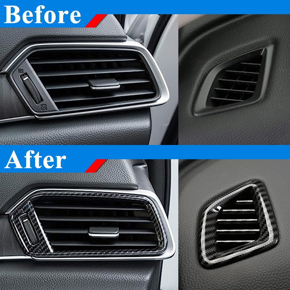Carbon Fiber Hydro-Dipped Air Vent Trim Cover for 2018-2022 Honda Accord 10th Gen - Interior Upgrade Accessories for Dash & Vent Protection | Perfect for Car Enthusiasts & Customization