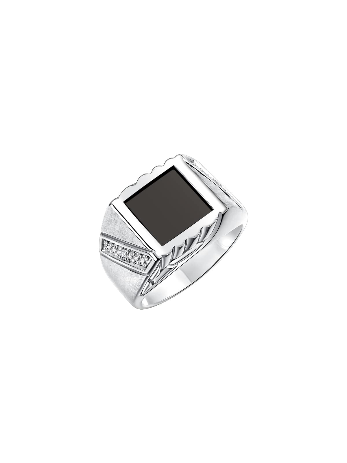 Rylos Men's Diamond & Black Onyx Rings | Sterling Silver Tiger Eye & Quartz Rings for Men (Sizes 8-13) | Unique Wedding Bands, Anniversary Gifts & Everyday Jewelry