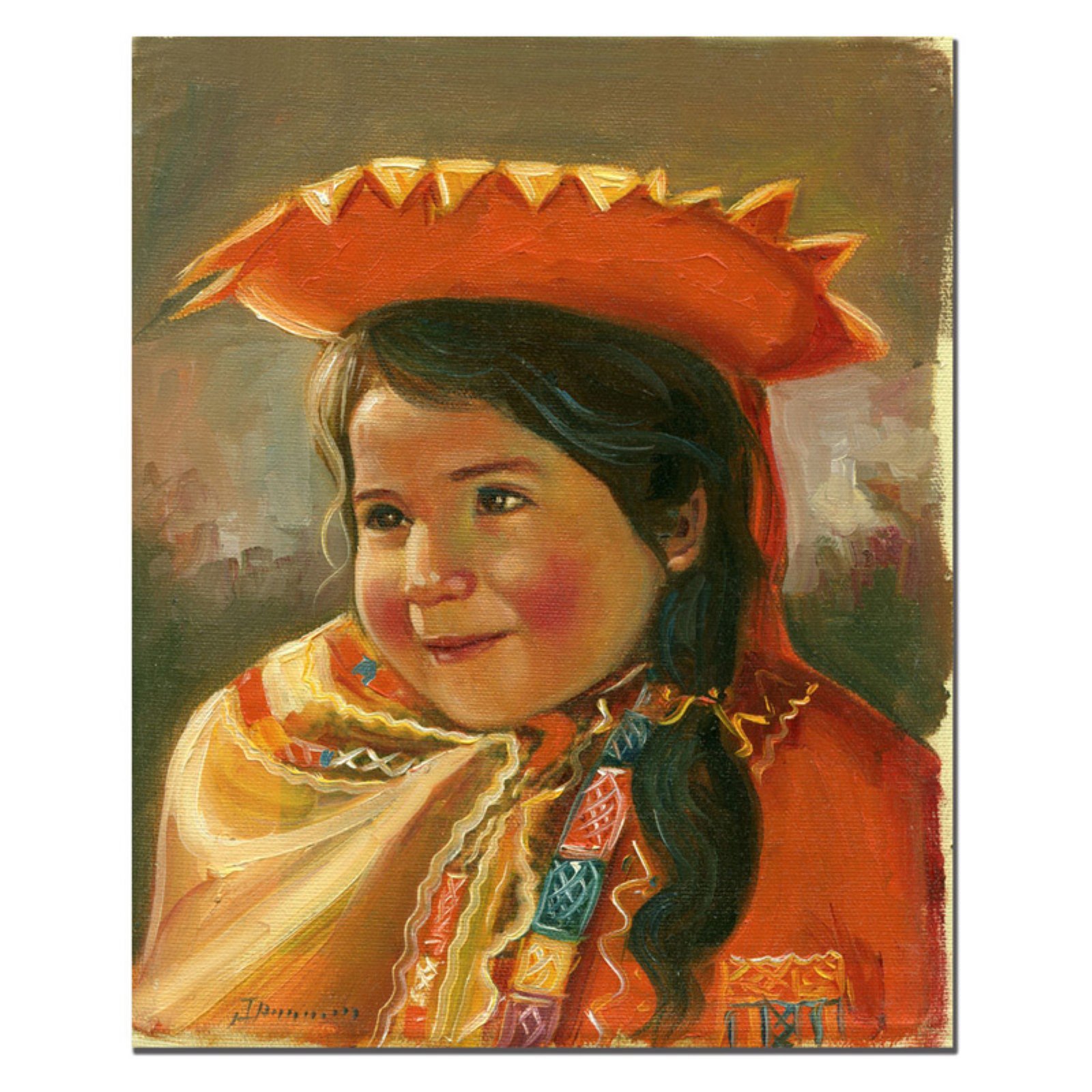 Trademark Fine Art Imillita Canvas Wall Art by Jimenez - 14x19 Inches - Modern Home Decor for Living Room, Bedroom & Office