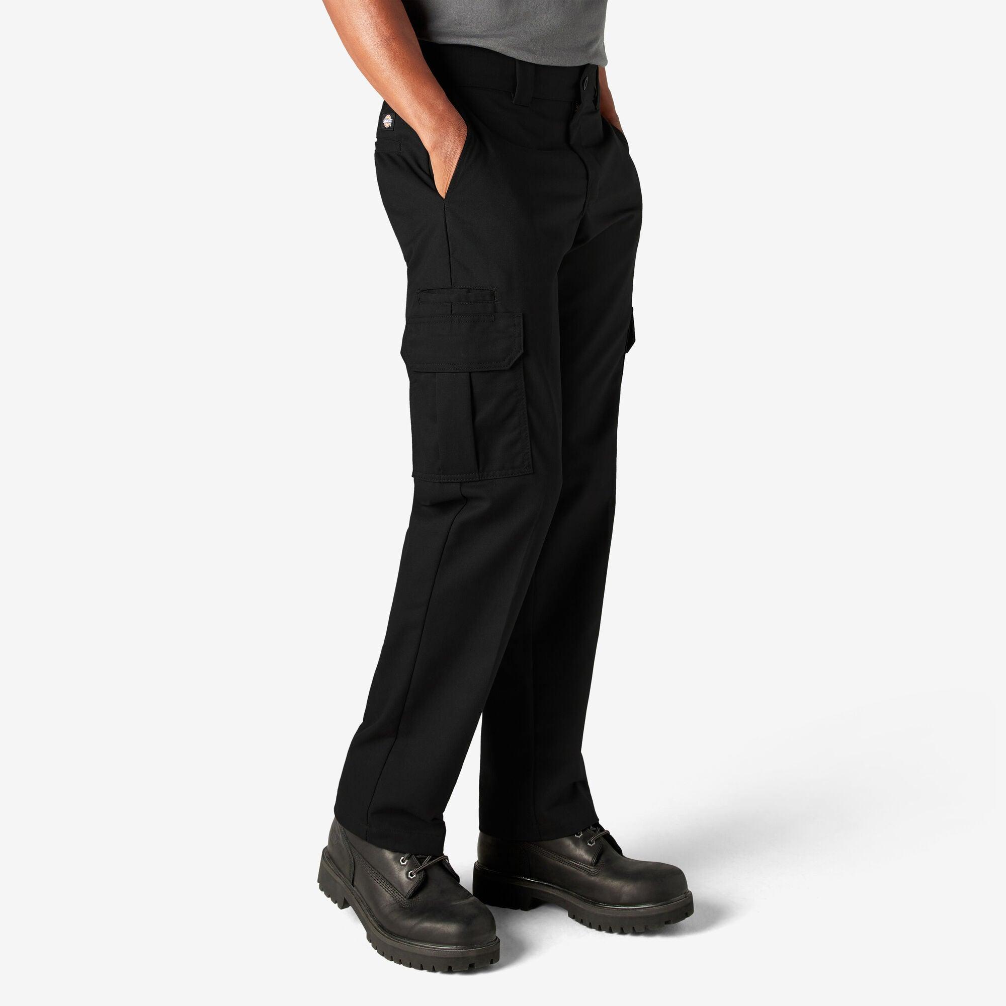 WP595 FLEX Regular Fit Cargo Pants for Men - Comfortable Tactical Work Pants with Multiple Pockets - Black | Perfect for Outdoor Activities, Hiking, and Casual Wear