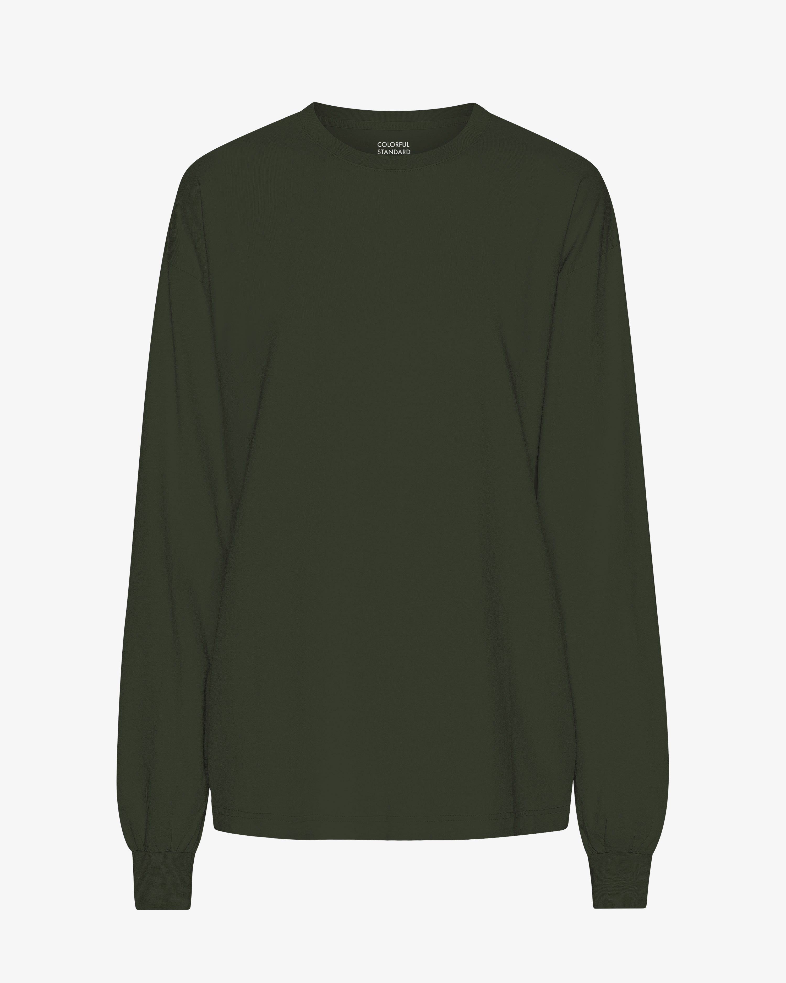 Organic Oversized Long Sleeve T-Shirt for Women - Soft Cotton Hunter Green Top - Casual Loungewear & Streetwear Fashion