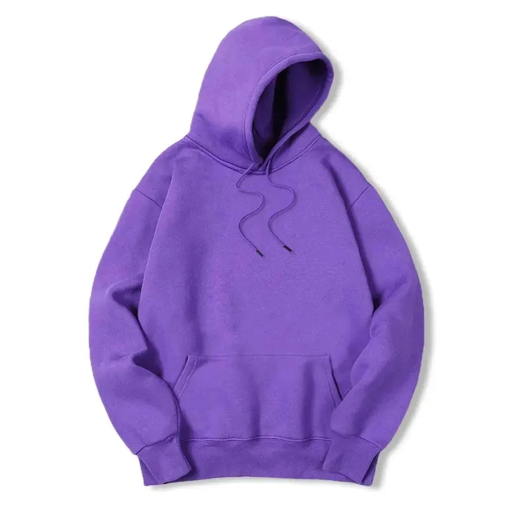 Men's Solid Color Casual Hoodies - Comfortable Pullover Sweatshirt for Everyday Wear, Gym, and Outdoor Activities