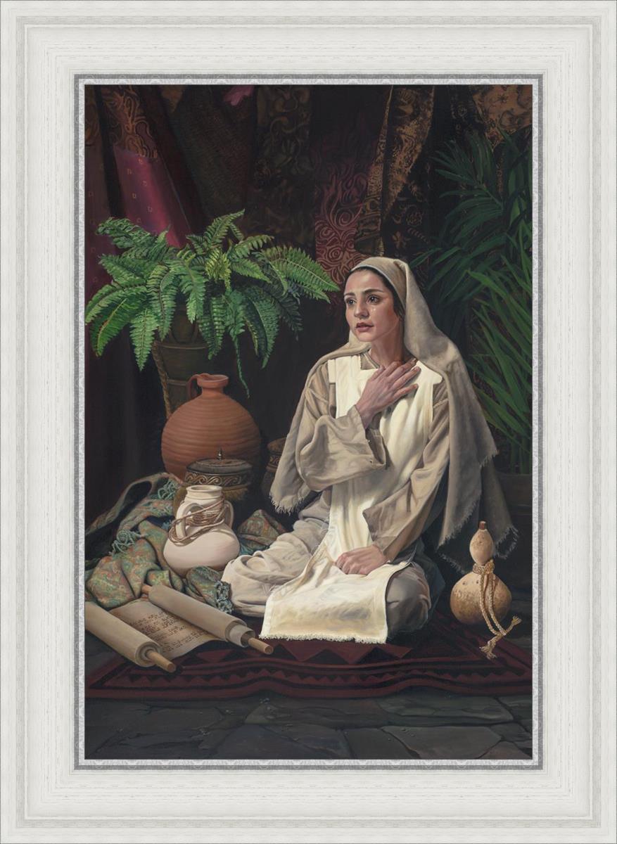 Behold Thy Handmaiden - Elegant Christian Home Decor for Prayer & Meditation | Perfect for Church Altars, Home Worship Spaces & Gift Giving