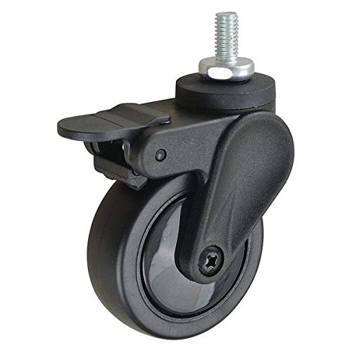 Stem Caster with Threaded Mount - 3 Inch Black Wheels for Smooth Mobility | Ideal for Furniture, Carts & Industrial Equipment