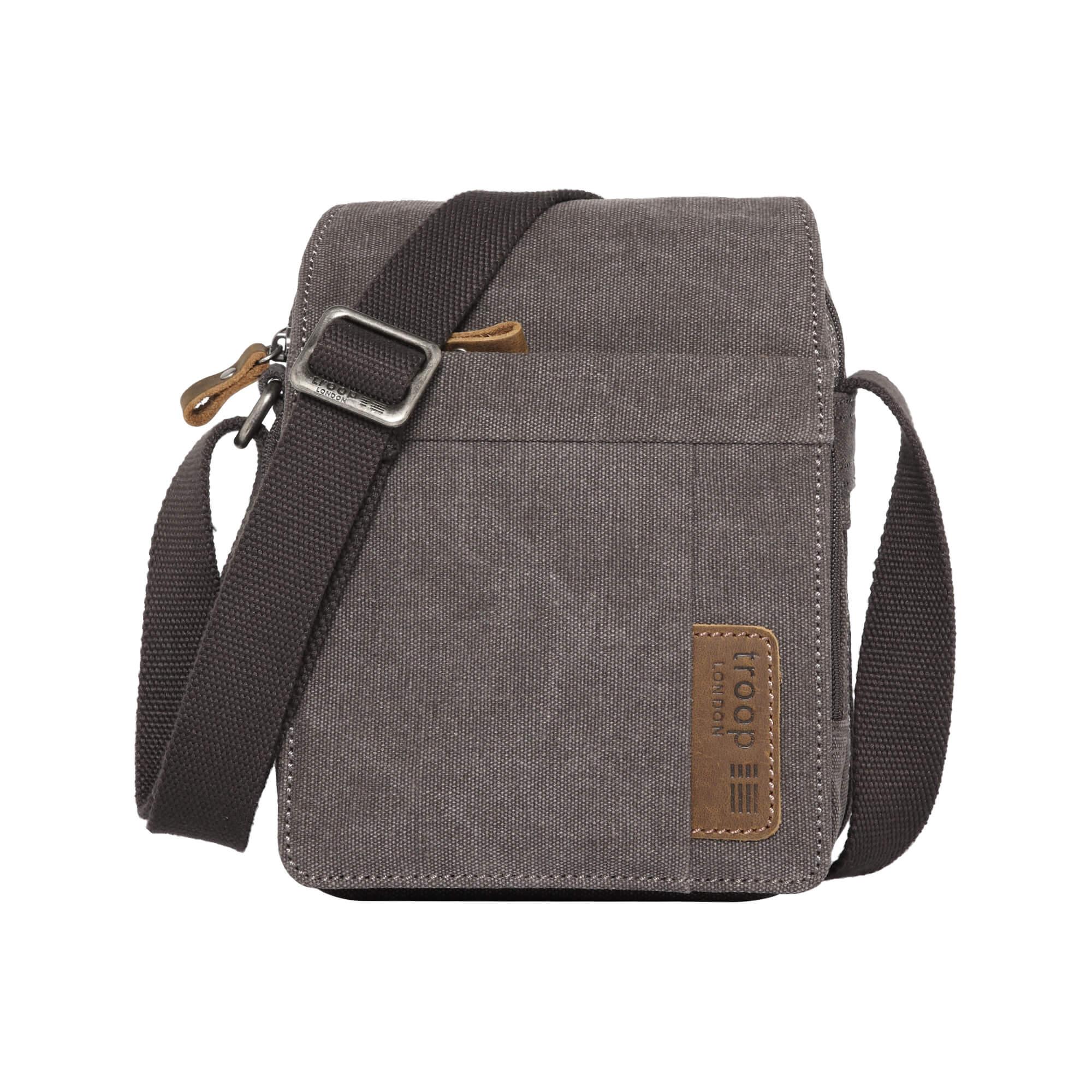 Troop London Classic Canvas Crossbody Bag for Men & Women - Stylish & Durable Messenger Bag for Travel, Work & Everyday Use