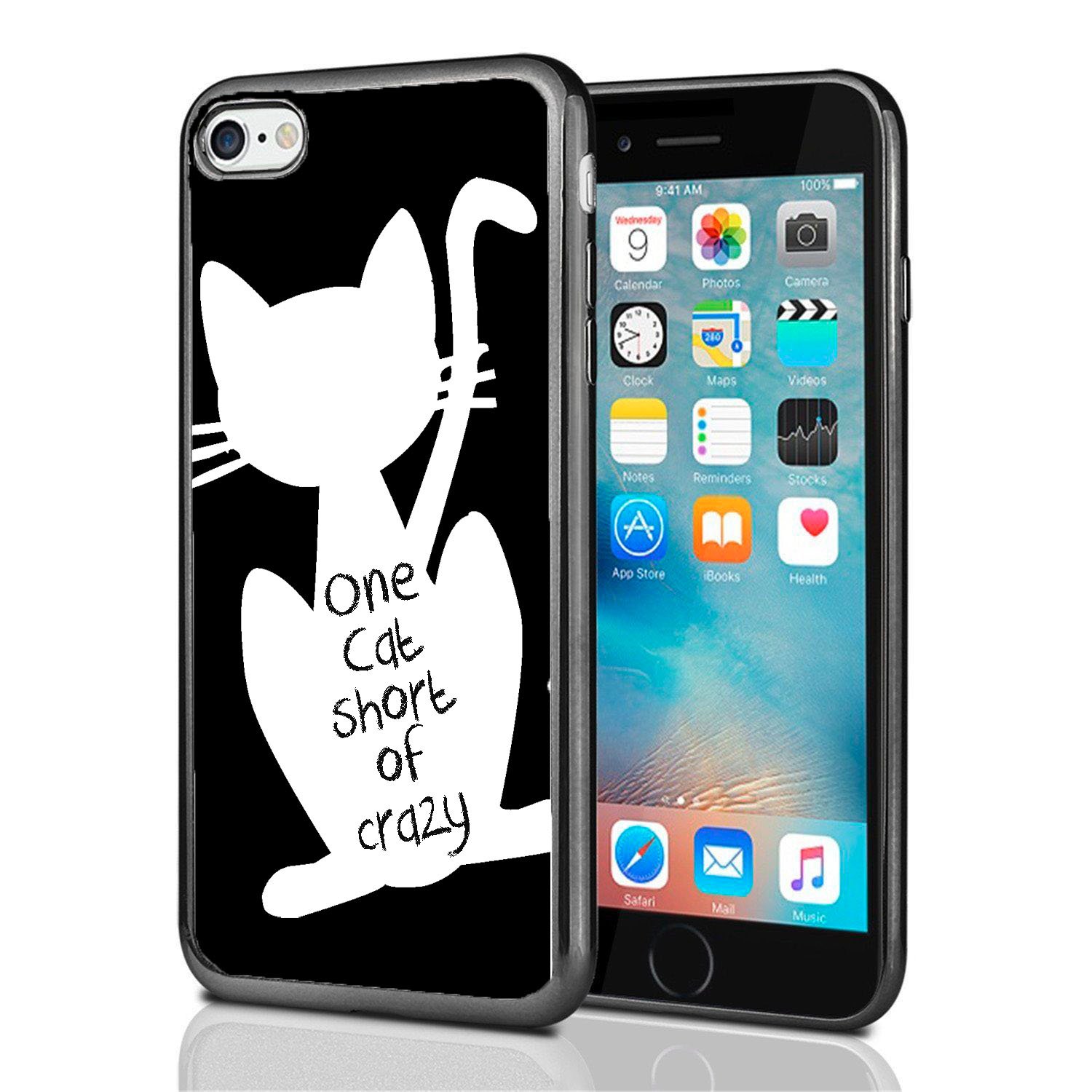 Funny Cat iPhone 7 & 8 Case - Crazy Cat Lover Protective Cover by Atomic Market | Perfect Gift for Pet Owners & Humor Lovers