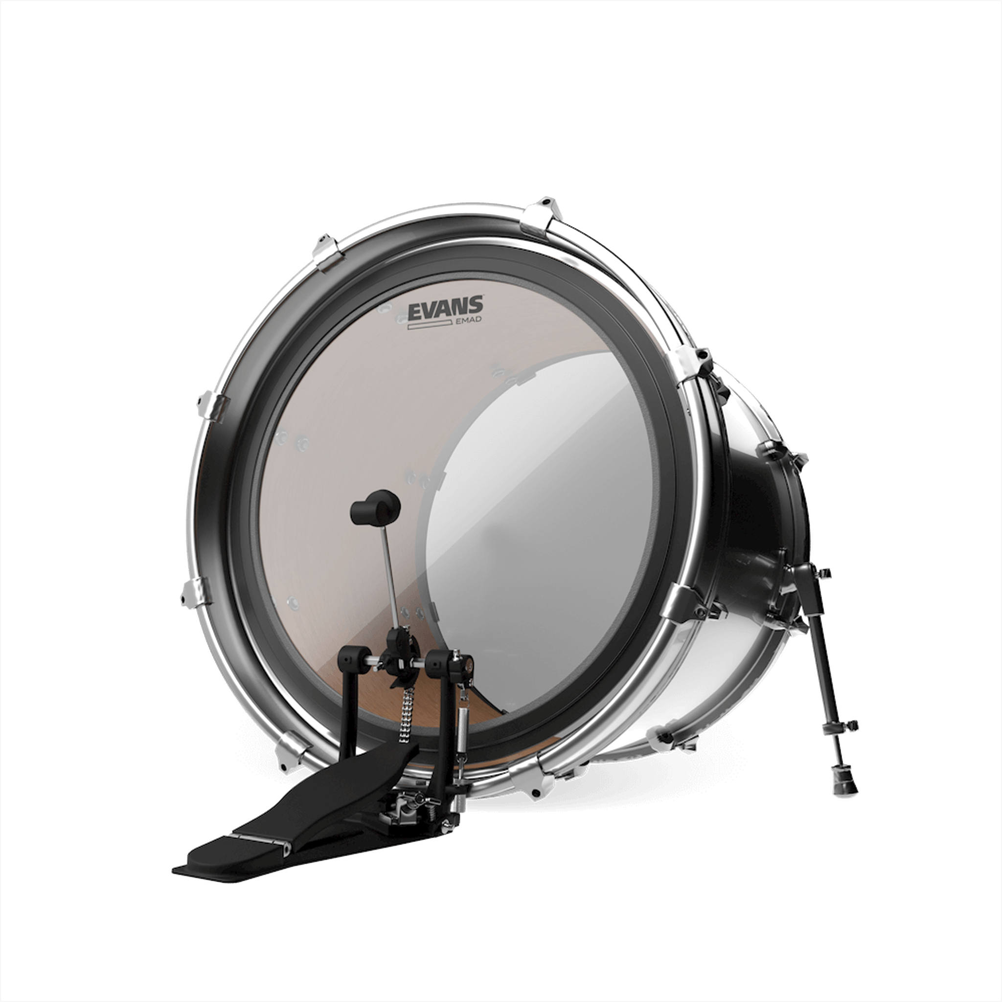 EVANS EMAD Clear Bass Drum Head 18 Inch - Durable Drum Skin for Professional Drummers, Perfect for Live Performances & Studio Recordings