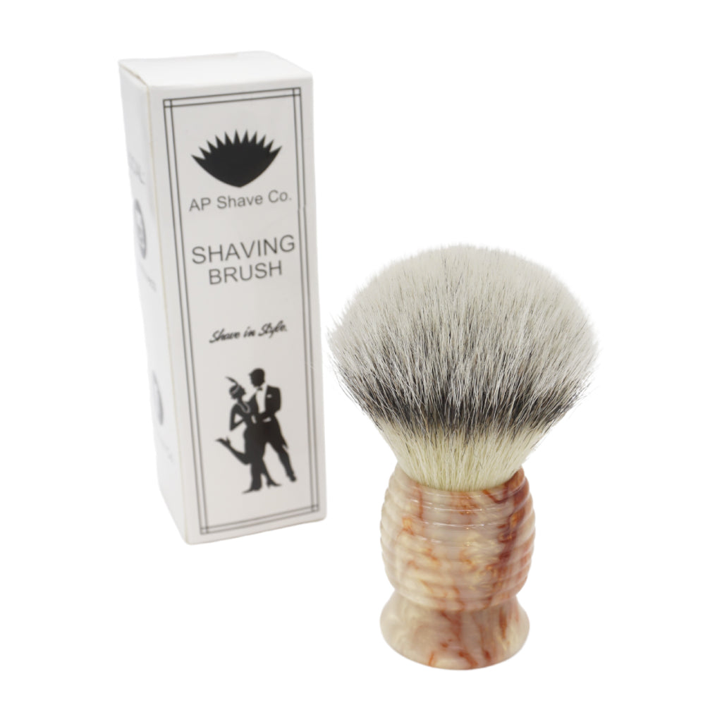Premium 25mm Mühle STF XLarge Shaving Brush with AP Shave Co. Crushed Mud Resin Handle #84 - Handmade by Shavemac for Professional Wet Shaving & Grooming - Perfect Gift for Men's Skincare Routine
