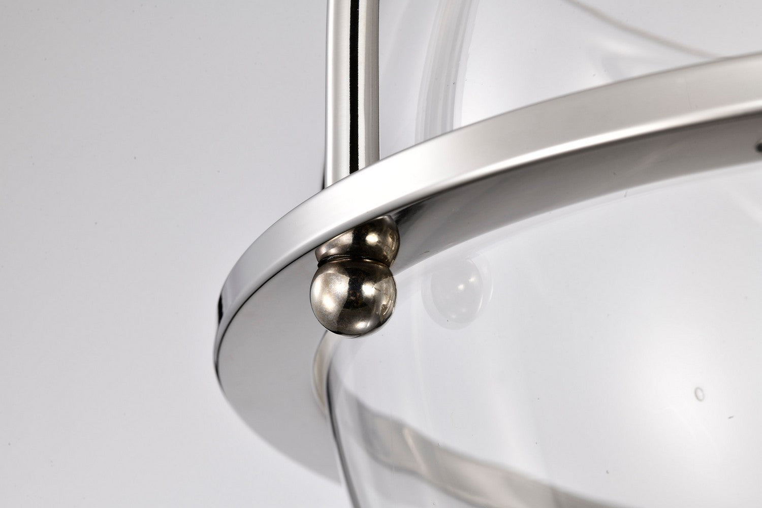 Amado 14 Inch 3-Light Semi Flush Mount Ceiling Light Fixture - Polished Nickel Finish for Living Room, Bedroom, or Hallway Lighting