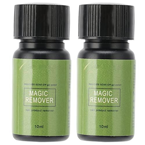 2 Pack 10ml Professional Nail Polish Remover for Gel & Acrylic Nails - Fast Acting, Gentle Formula for Home & Salon Use - Perfect for Manicures, Pedicures and Nail Art Removal