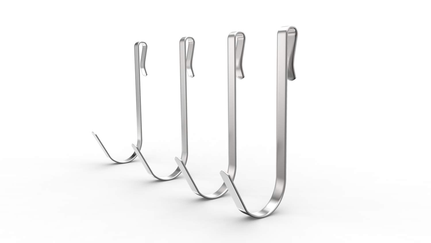 KINCMAX Heavy Duty Stainless Steel S Hooks - Rustproof SUS 304 Steel for Shower Caddy, Bathroom Organizers & Shampoo Holders - Perfect for Hanging Razor, Sponge & Towels (Silver) | Durable Bathroom & Kitchen Hanging Solution