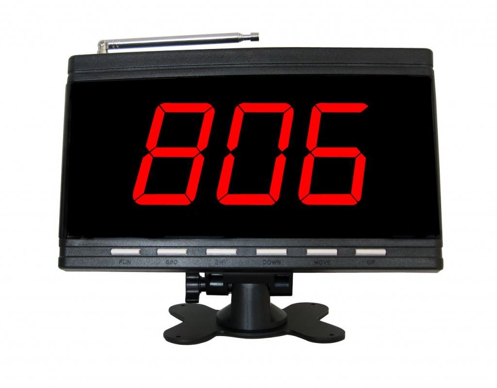 SINGCALL Wireless Calling System for Restaurants & Offices - 3 Digit Display Receiver (Model APE9500) - Pager Alert System for Efficient Staff Communication - Ideal for Food Service, Retail, and Healthcare Settings