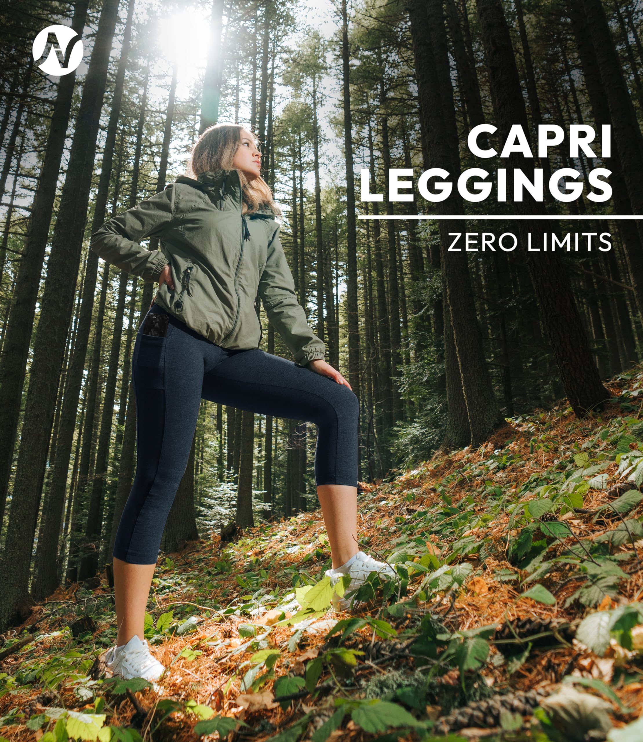 Breathable High Waisted Capri Leggings for Women with Pockets - Nirlon Workout Yoga Running Pants | Perfect for Gym, Lounge & Outdoor Activities