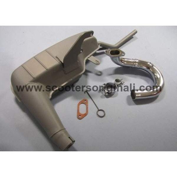Lambretta 42mm Ancillotti Exhaust with 2-Piece U Bend - High Performance Scooter Muffler for Lambretta Scooters | Perfect for Urban Commuting & Scooter Enthusiasts