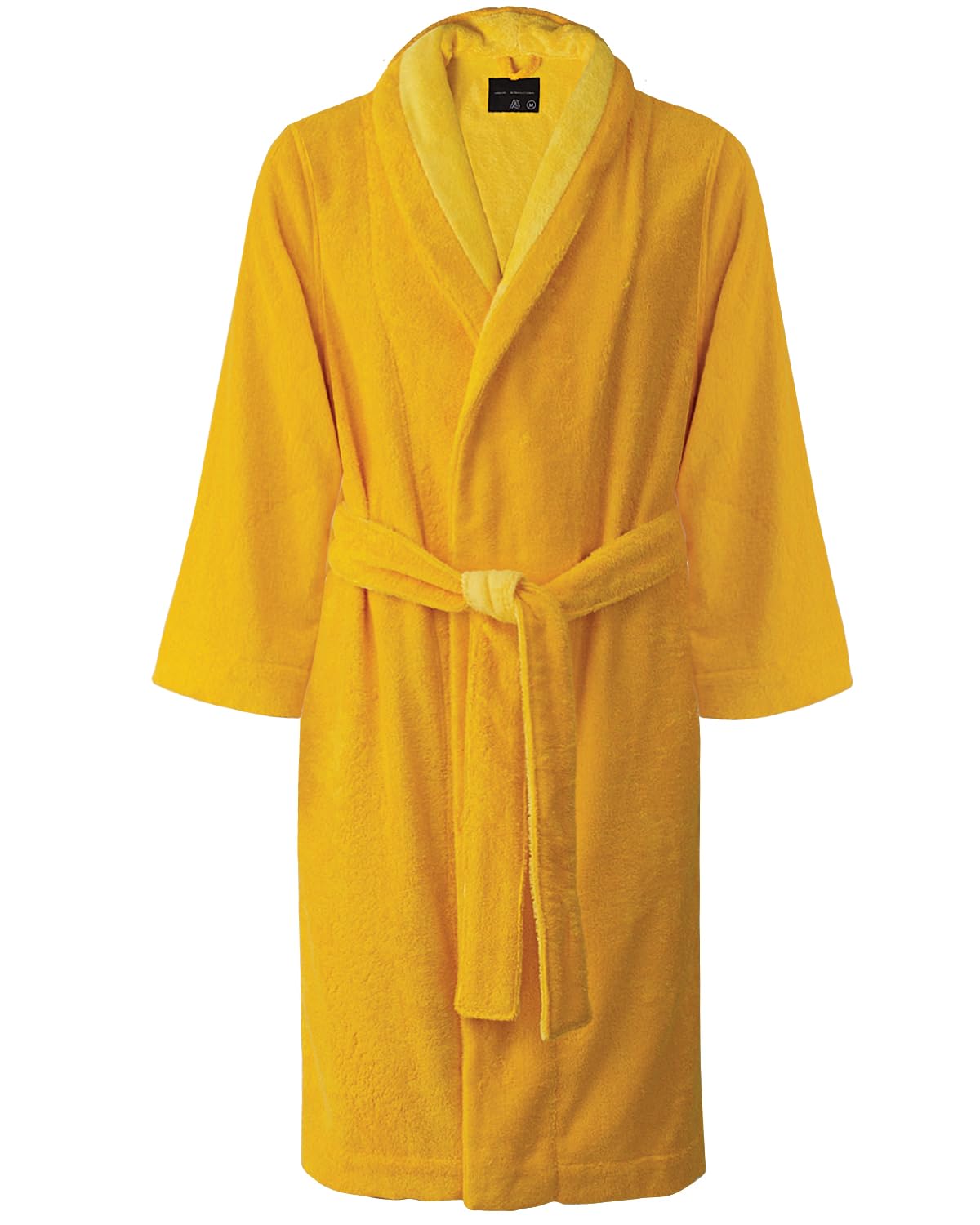 Faccia dei Colori Medium Bathrobe Slippers - Soft Plush Daffodil Gold Haze Slippers for Women & Men | Cozy House Shoes for Spa, Bathroom, and Relaxation at Home