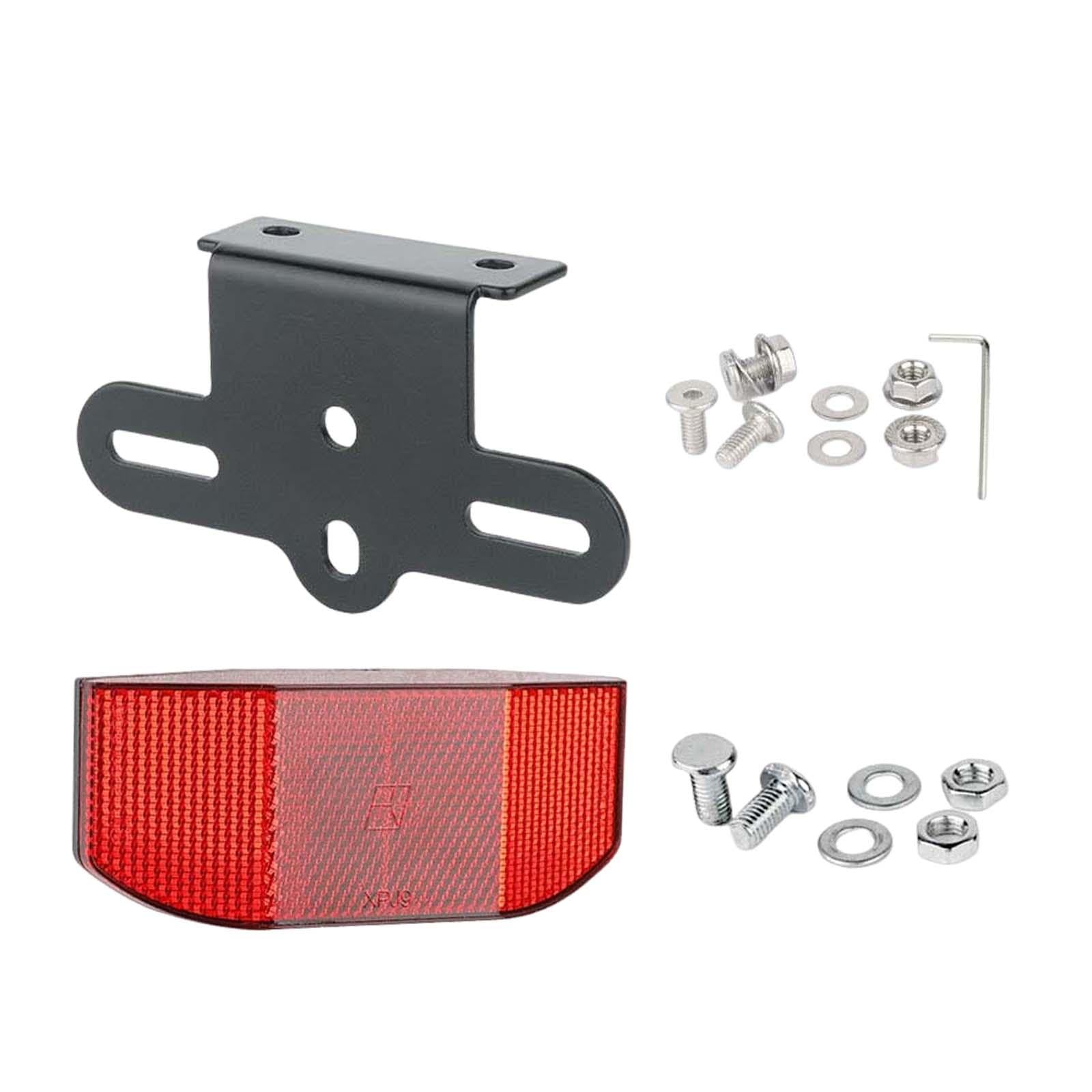 Bike Rear Reflector - High Visibility Red Safety Reflector with Mounting Bracket for Bicycle Cargo Rack | Durable Adult Bike Accessories for Night Riding & Commuting Safety