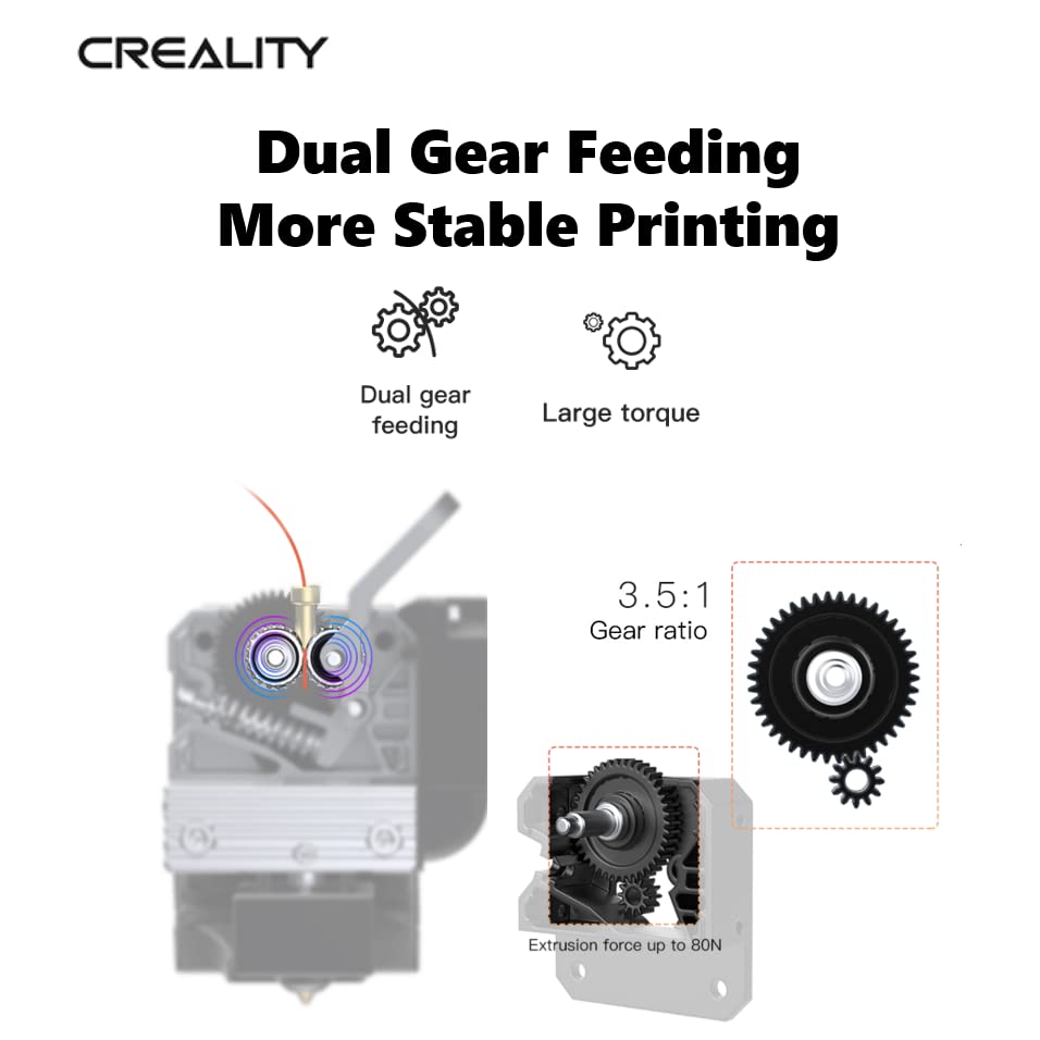 Creality Sprite Extruder Pro Upgrade Kit - Direct Drive Extruder for Ender 3, Ender 3 V2, Ender 3 Pro & Ender 3 Max 3D Printers | High Precision Printing for PLA, ABS, PETG Filaments | Perfect for Home DIY Projects & Professional 3D Printing
