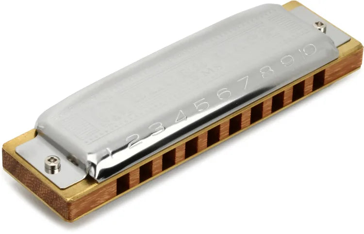 Hohner Blues Harp Harmonica in Key of D - Professional 10-Hole Diatonic Harmonica for Blues, Folk & Rock Music - Perfect for Beginners & Professionals - Great for Live Performances, Studio Recording & Practice Sessions