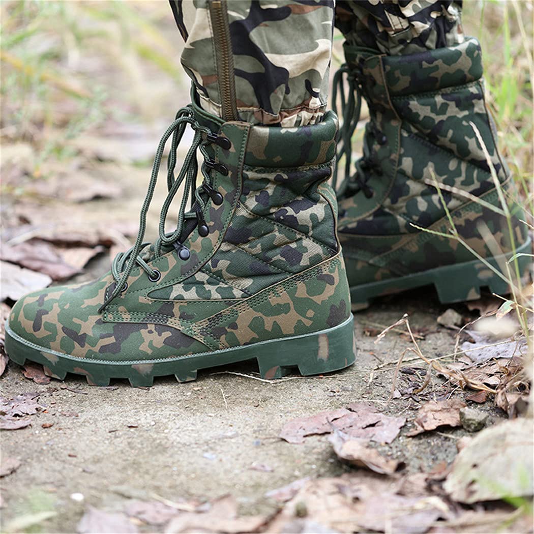 Men's Tactical Military Army Boots - Outdoor Trekking Climbing Sports Sneakers with Camo Design | Durable Combat Hiking Shoes for Adventure, Camping & Survival Training