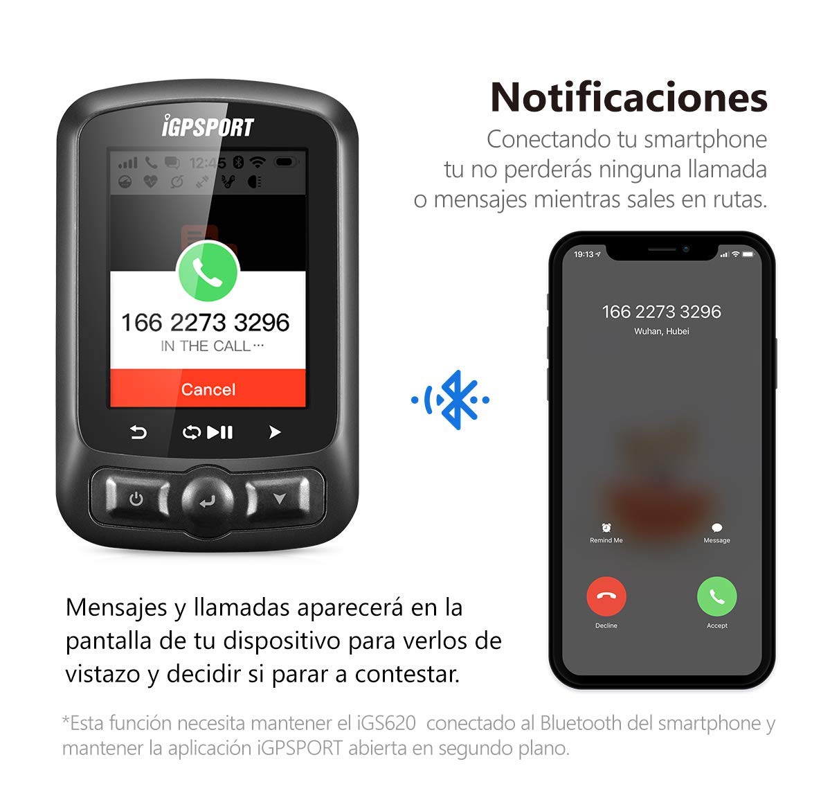 iGPSPORT iGS620 ANT+ Wireless GPS Cycling Computer - Heart Rate Monitor & Sensor Compatible, SMS/Call Alerts, IPX7 Waterproof, Map Navigation - Perfect for Road Biking, Mountain Cycling & Fitness Tracking