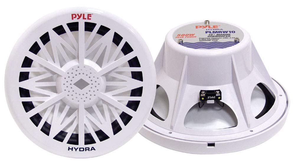 Pyle Hydra Marine Amplifier and Subwoofer Bundle - Waterproof Boat Audio System for Bass Boost & Clear Sound | Perfect for Pontoon Boats, Yachts & Marine Entertainment