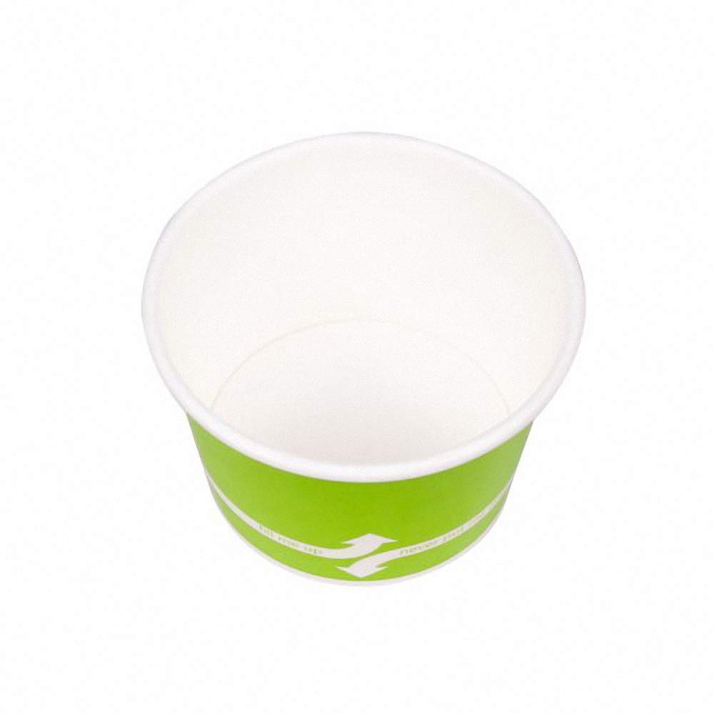 8oz (1000 ct) Eco-Friendly Paper Ice Cream Cups & Soup Bowls - Hot/Cold Food Containers for Ice Cream, Gelato, Yogurt, Soup & Snacks - Perfect for Parties, Catering & Restaurants - Green