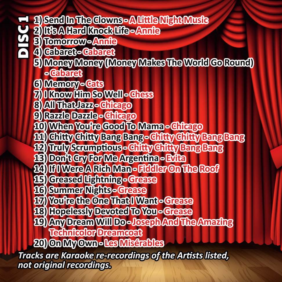 Mr Entertainer Big Karaoke Hits of Musicals - Best Broadway & Showtunes Karaoke Songs for Parties, Home Entertainment & Sing-Along Fun