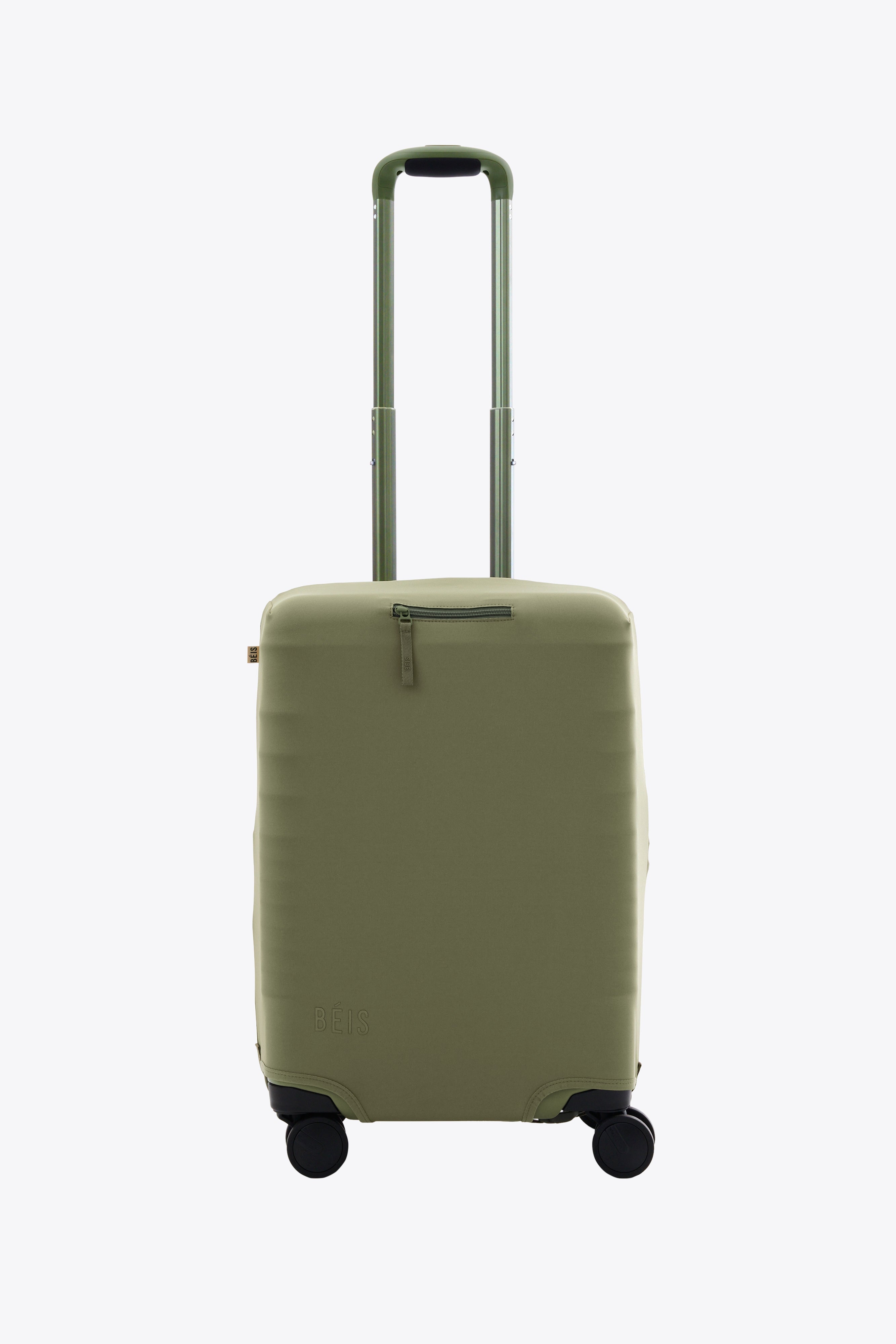 Olive Waterproof Carry On Luggage Cover - Durable Travel Protector for Suitcases | Perfect for Airplane, Train & Bus Travel