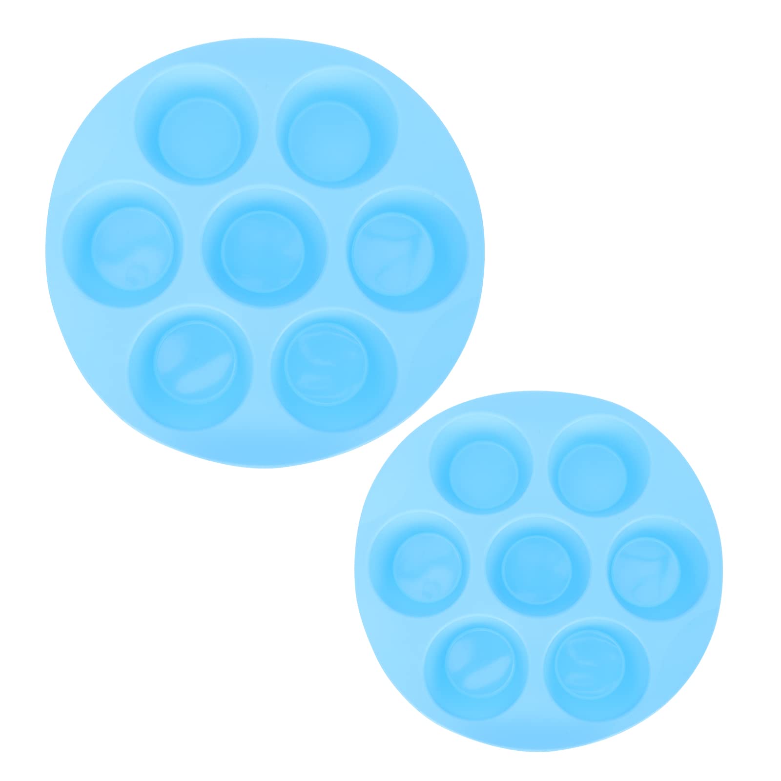 2-Pack 7-Cavity Silicone Cupcake Molds - Reusable Non-Stick Muffin & Cookie Baking Pans for Perfect Homemade Desserts - Ideal for Birthday Parties, Holiday Baking & Kitchen Gifts