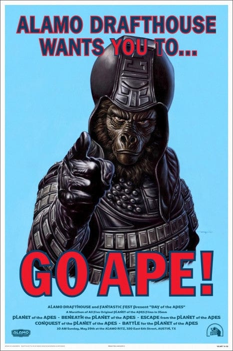Go Ape Jason Edmiston Limited Edition Art Poster - Vintage Horror Movie Decor for Home, Office & Man Cave Wall Art