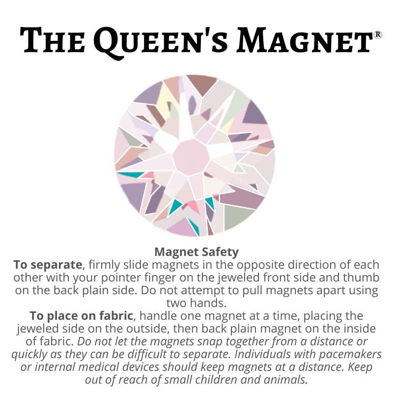 AB Queen Magnet Pageant Contestant Number Sash - Elegant Fashion Accessory Brooch for Pageantry, Beauty Queens & Competition - Perfect for Pageant Events, Crown Decorations & Queen Gifts