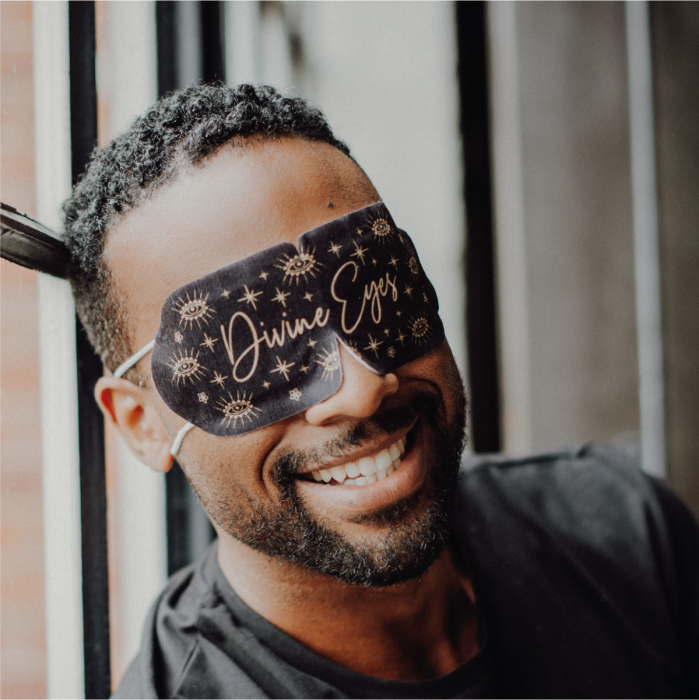 Divine Eyes Self Heating Eye Mask for Relaxation & Stress Relief - 1 Count - Perfect for Travel, Work Breaks & Spa Nights