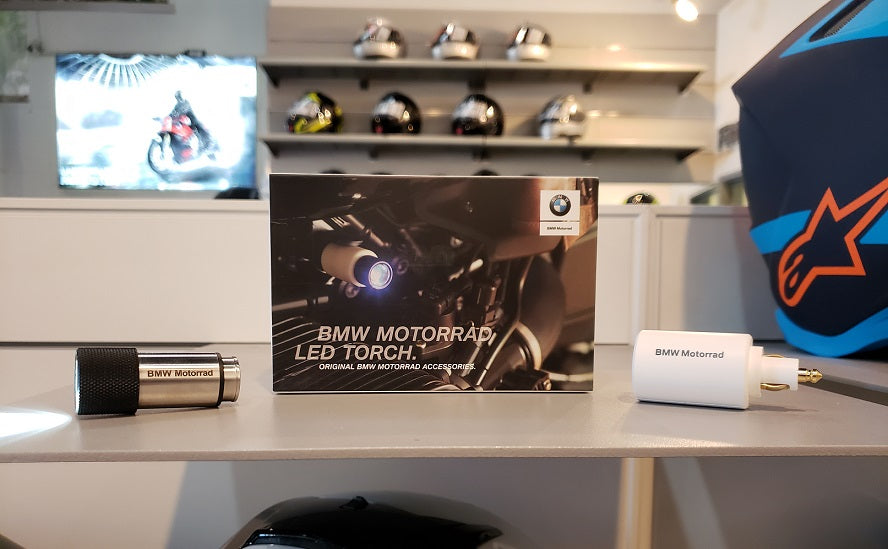 BMW Motorcycle LED Flashlight - High Power Rechargeable Bike Light for Night Riding, Off-Road Adventures & Emergency Use