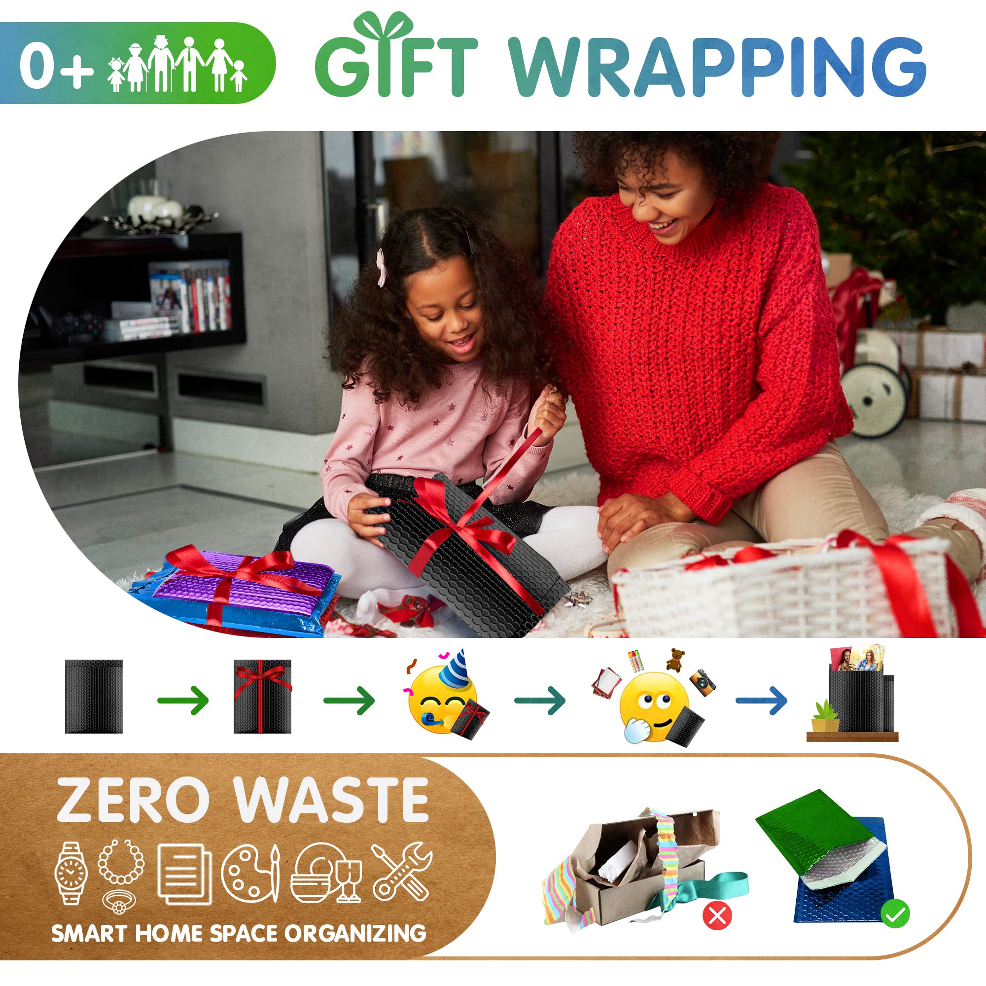 Black Poly Bubble Mailers Self Seal, 10.5 x 15 Inch - 160 Pack Bubble Shipping Envelopes | Durable Waterproof Padded Mailing Bags for Ecommerce, Amazon FBA, eBay & USPS Shipping | Perfect for Small Business, Online Sellers & Package Protection