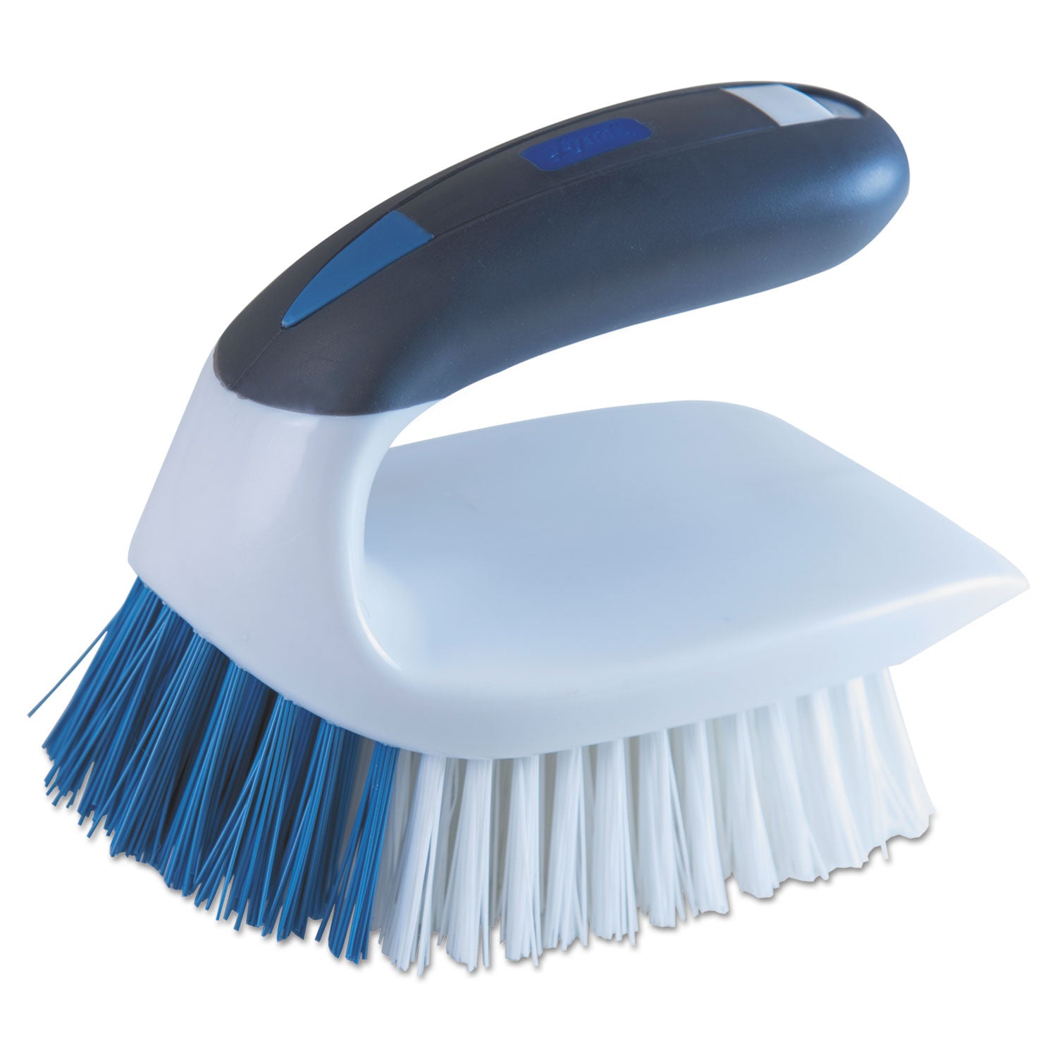 2 in 1 Iron Handle Brush with Dual Bristles & 3 Handle Options - White - Perfect for Cleaning Grills, Ovens, and Stovetops