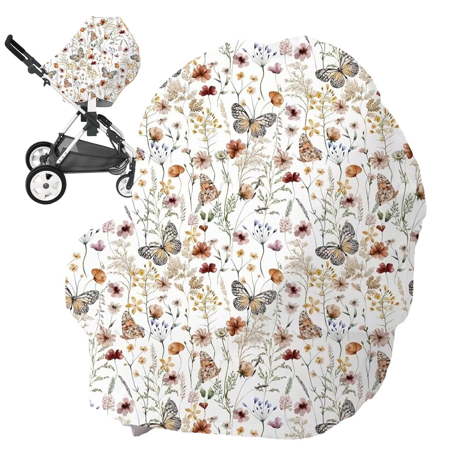 Breathable Baby Car Seat Cover - Portable & Lightweight Nursing Cover for Breastfeeding | Perfect for Travel, Strollers & Car Seats