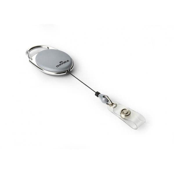 Premium Durable Badge Reel with Metal Clip - 10 Pack Grey ID Holder for Nurses, Teachers & Healthcare Professionals - Office, Hospital & School Essentials