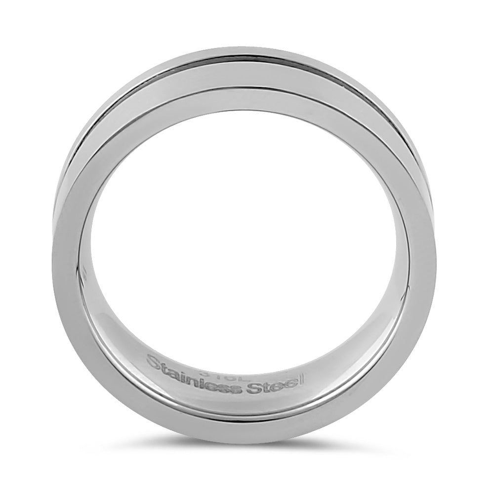 7mm Brushed Stainless Steel Men's Wedding Band - Durable & Stylish Ring for Men, Perfect for Engagement, Anniversary, and Everyday Wear