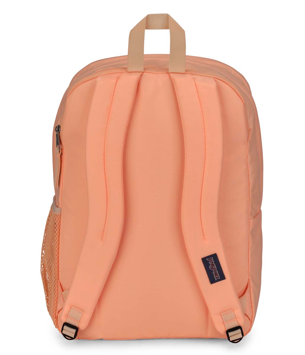 JanSport Big Student Backpack - Durable Laptop Backpack for School & College, Peach Neon Color, 15-Inch Laptop Compartment - Perfect for High School, University & Travel