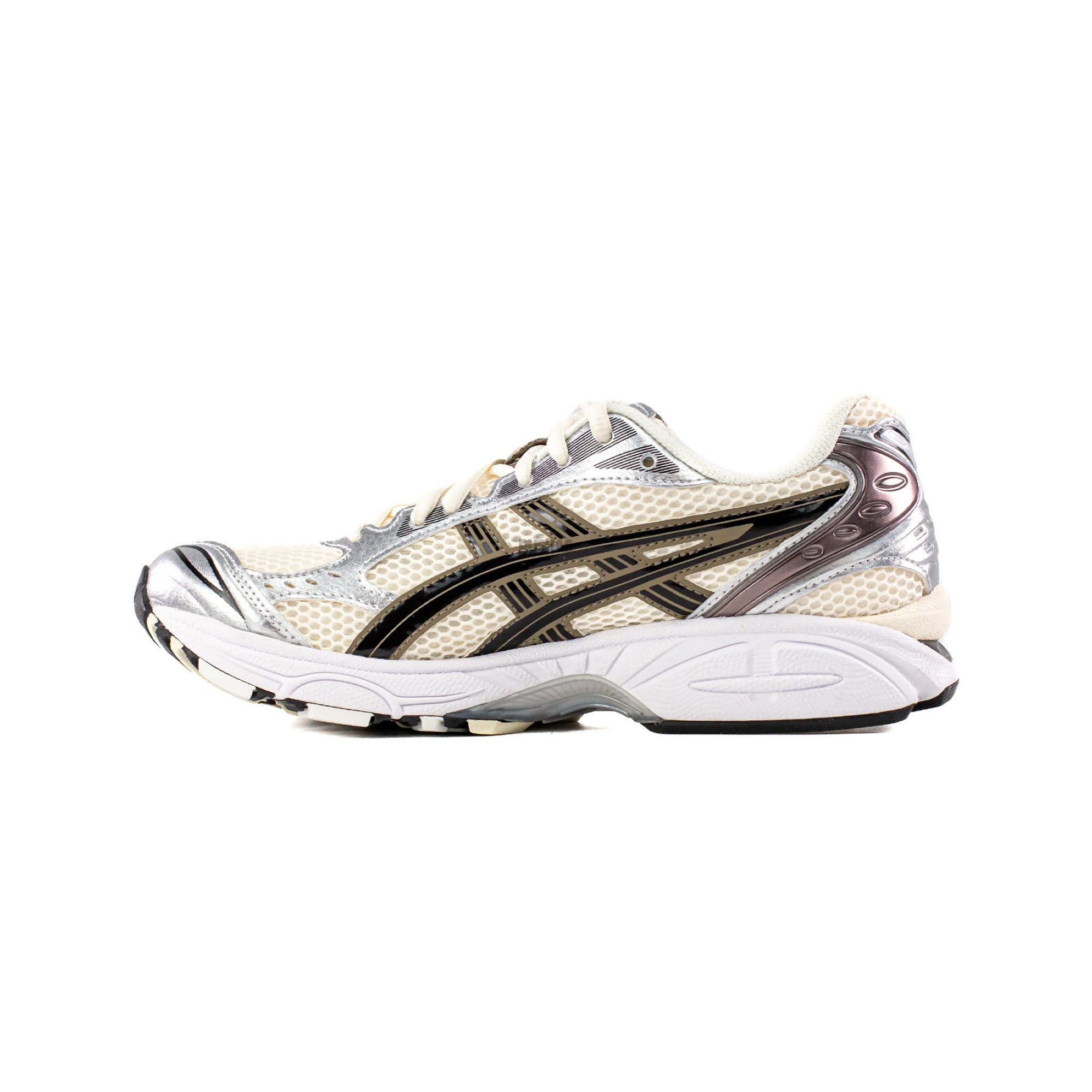 ASICS Gel Kayano 14 Running Shoes for Men & Women - Cream Black Metallic Plum Colorway (2023) - Lightweight Cushioned Sneakers for Jogging, Gym Workouts & Everyday Wear