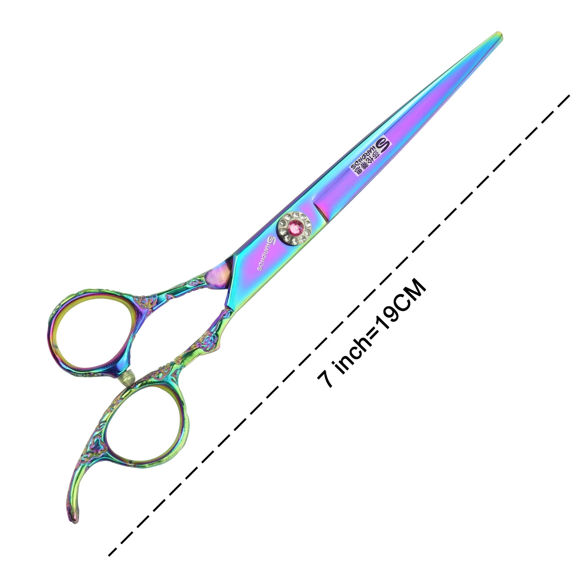 7” Professional Hair Cutting Scissors - Ultra Sharp Stainless Steel Barber Shears for Stylists & Home Use (Purple) | Perfect for Salon, DIY Haircuts & Hairstyling