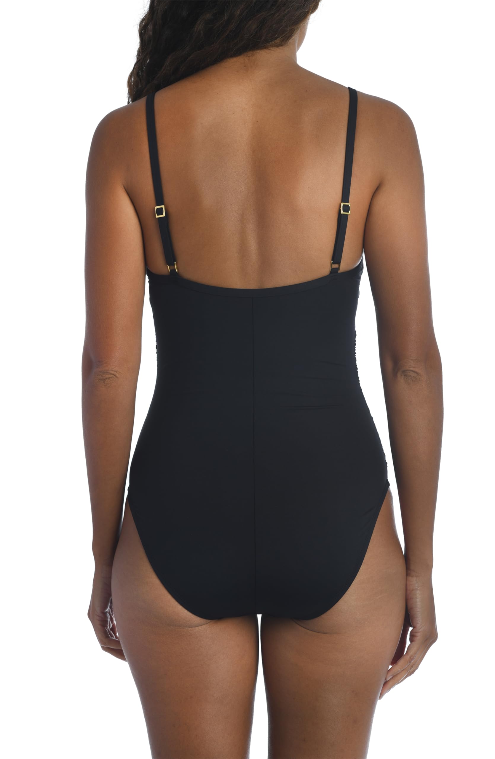 La Blanca Women's One Piece Swimsuit - Over The Shoulder Bathing Suit with Tropical Print | Perfect for Beach Vacations, Pool Parties & Summer Getaways
