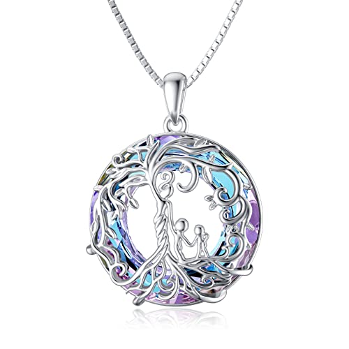 B-Mother and 2 Child-Purple Crystal