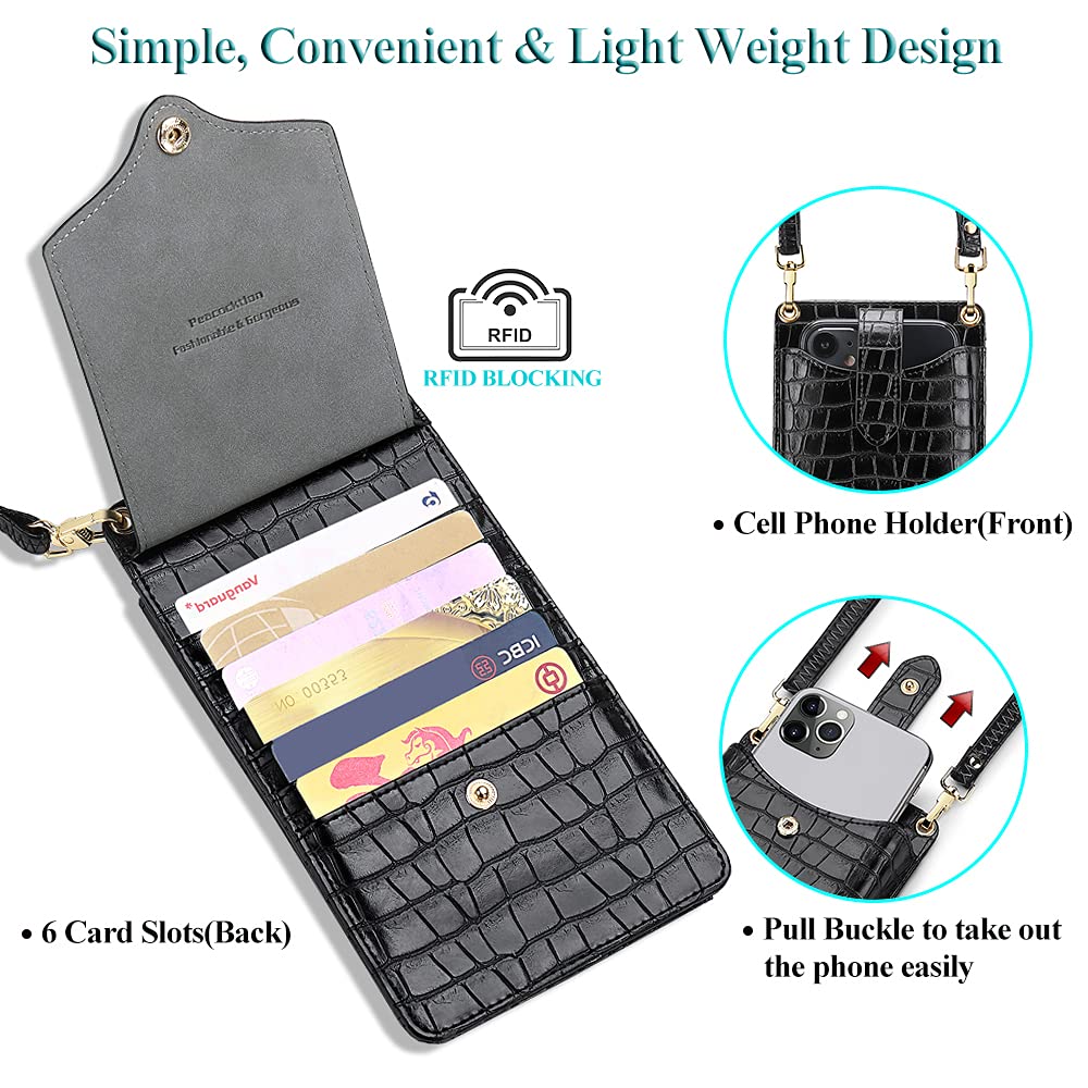 Stylish Peacocktion Small Crossbody Bags for Women - Trendy Cell Phone Purse with Adjustable Shoulder Strap | Perfect for Everyday Use, Travel & Shopping