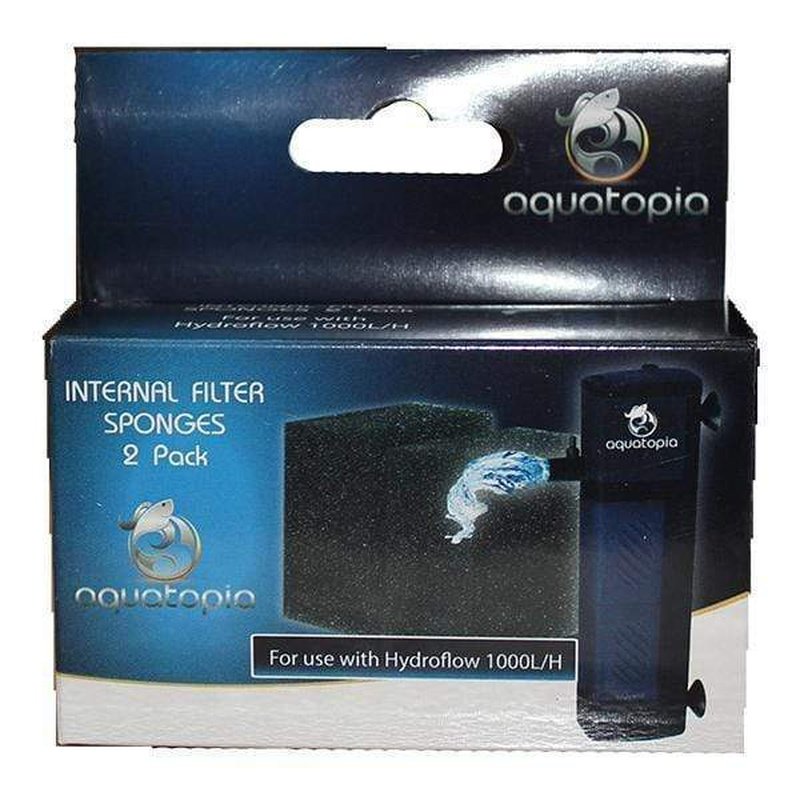 Aquatopia HydroFlow 1000 Internal Filter Sponges 2 Pack - Premium Aquarium Bio Sponge Media for Fish Tank Filtration - Perfect for Freshwater & Saltwater Tanks, Betta Fish, Shrimp & Turtle Habitats