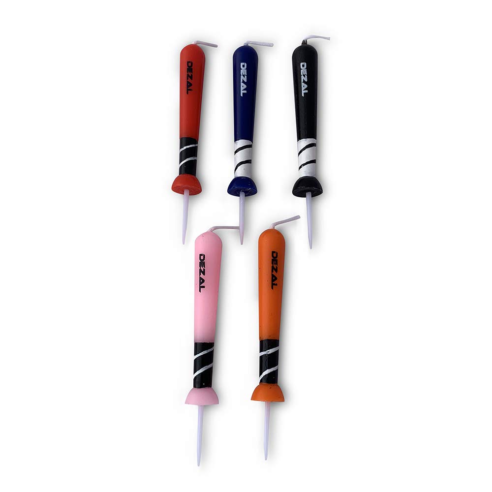 Orange Baseball Bat Candles (6 Pack) - Birthday Party Decor for Baseball Fans