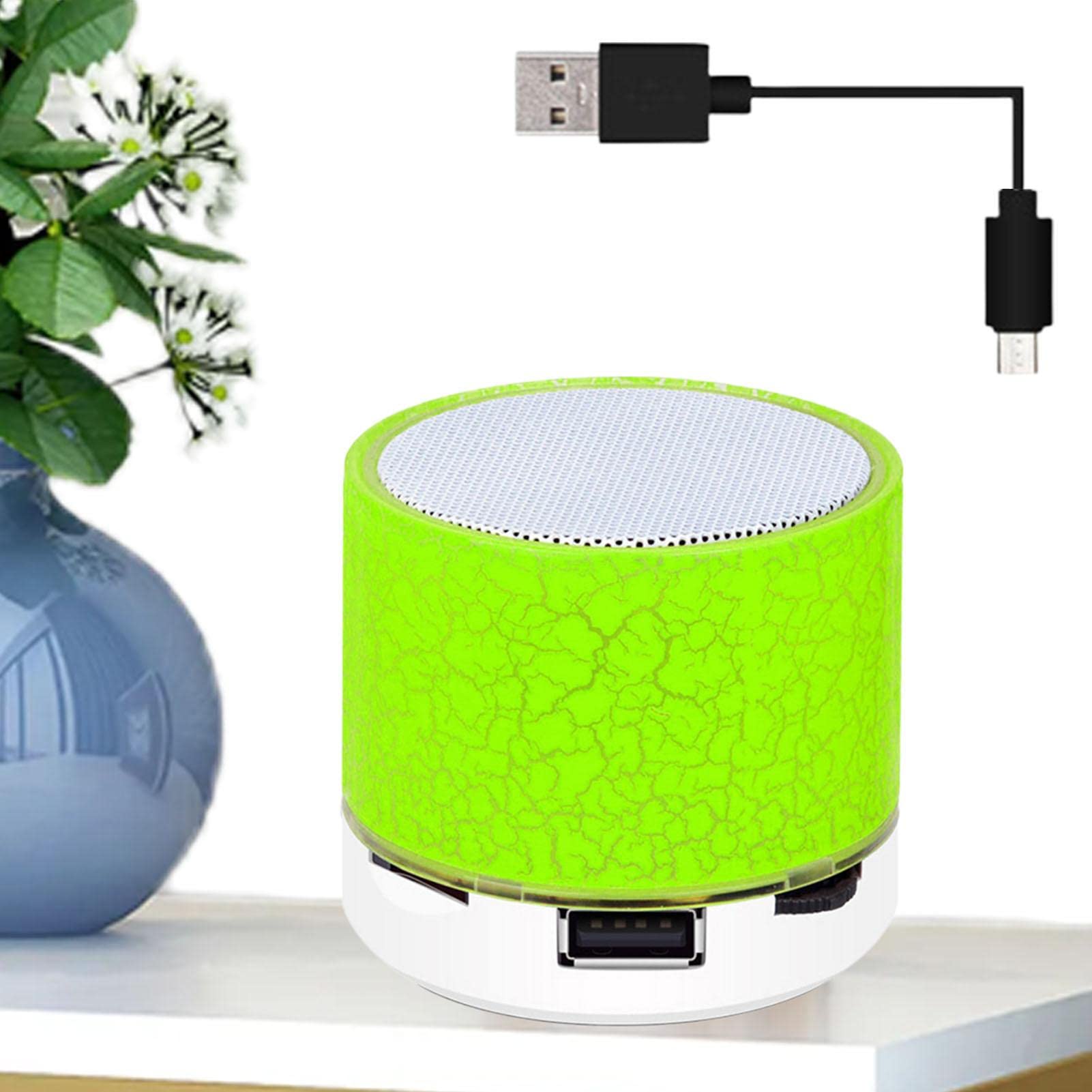 VENTDOUCE Portable Bluetooth Speaker with Colorful LED Lights - Compact Wireless Speaker for Home, Travel, Shower, Car & Outdoor Use - Waterproof Mini Speaker with Rich Bass for Parties, Beach & Camping
