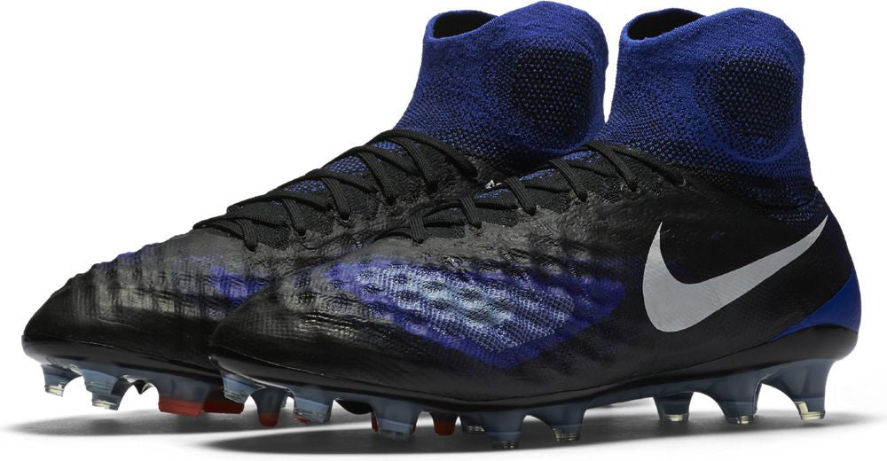 Nike Magista Obra II FG Soccer Cleats - Black/Paramount Blue Football Shoes for Men - Perfect for Turf Matches & Training Sessions